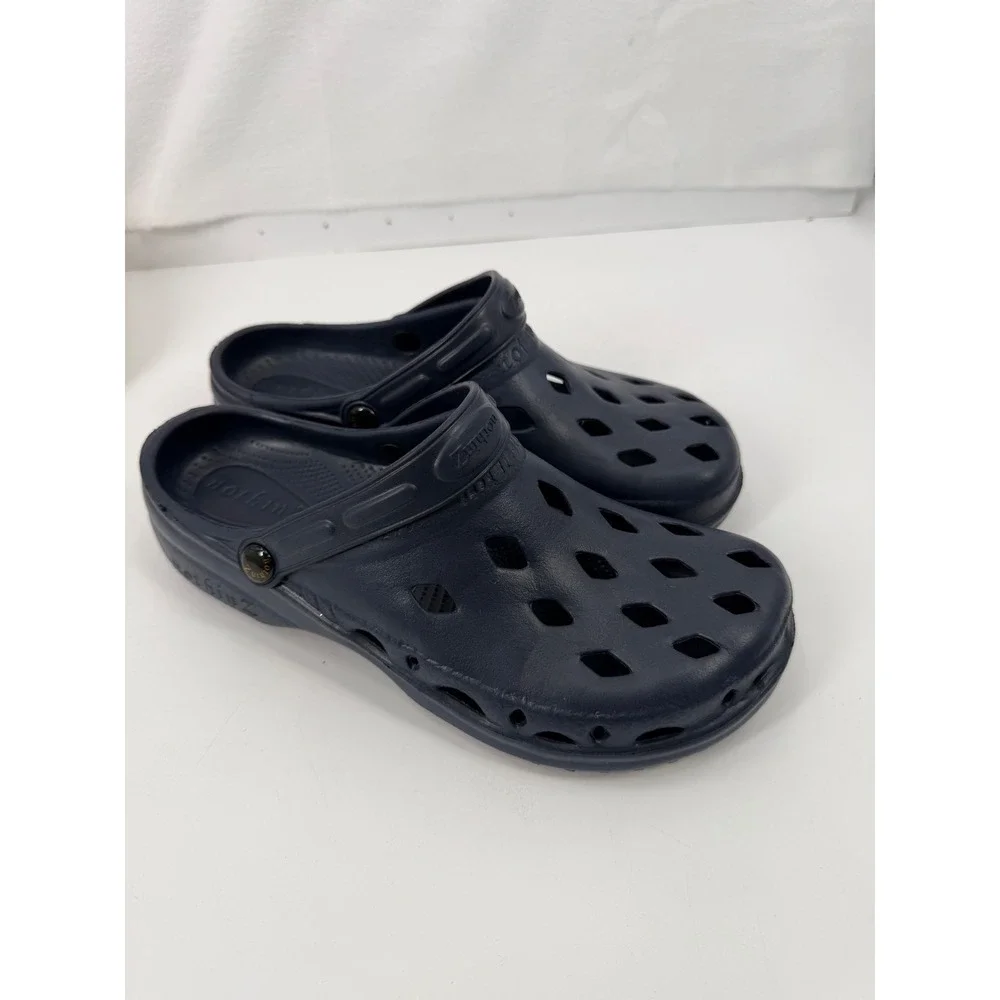 NothinZ Diamond Vent Clogs Mens Size 13 Navy Blue Lightweight Comfort Shoes